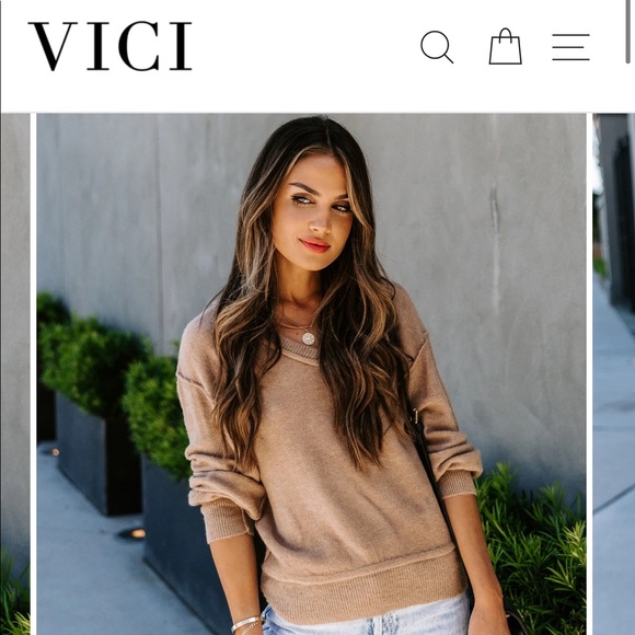 Vici Sweaters - Tan sweater brand new Vici Collection